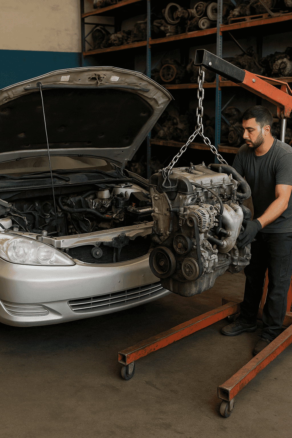 مكينة الكامري 2022 طريقة استبدالها بقطع تشليح